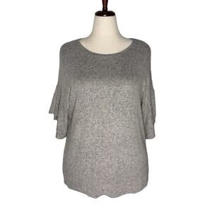 NWT - Nouvida Bell Ruffle Short Sleeve Lightweight Sweater, Women’s Large